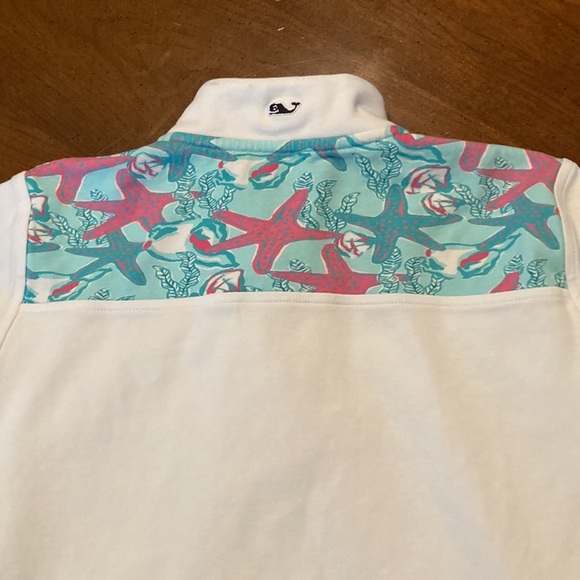 VINEYARD VINES Girls 1/4 zip Terry Cotton Sweatshirt - size 14 Large - Picture 7 of 17
